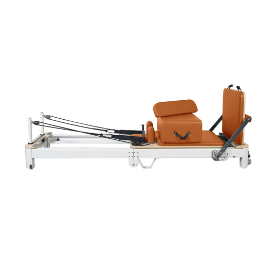 Zusammenklappbarer Pilates-Reformer aus Aluminiumlegierung, Orange