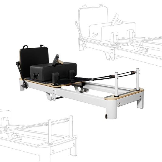 Zusammenklappbarer Pilates-Reformer aus Aluminiumlegierung, Schwarz