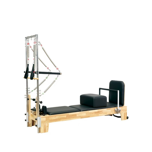 Oak Pilates Reformer mit Tower Schwarz