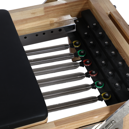 Oak Pilates Reformer with Tower Black